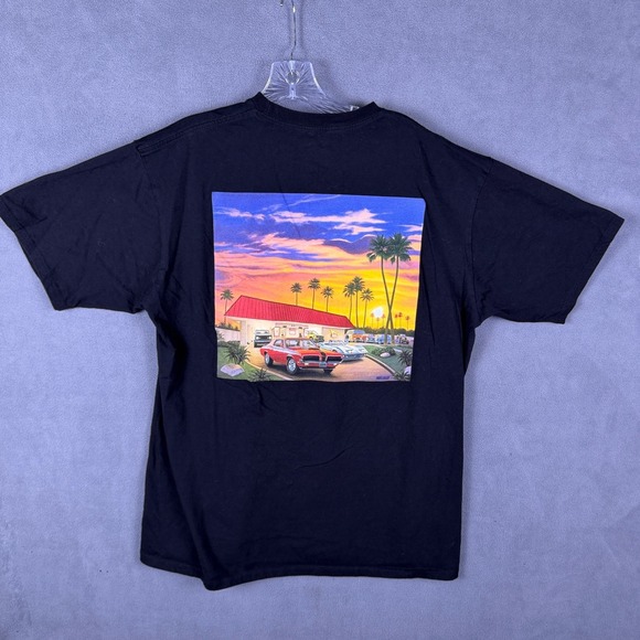 In N Out Burger Other - IN-N-OUT T-Shirt Mens XL MUSCLE CAR SUNSET Made in USA Black